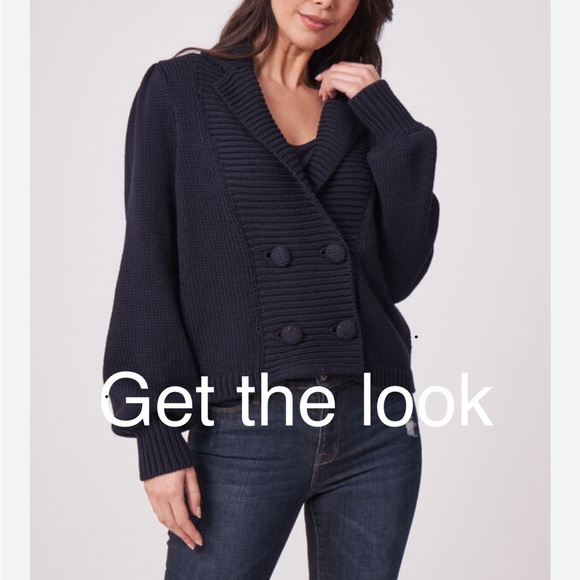 Banana Republic Navy Cardigan Size M - Picture 2 of 6